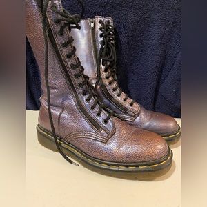 Dr. Martens 14 Eyelet & zipper Blue & Purple US Womens 9: circa 1999-2005